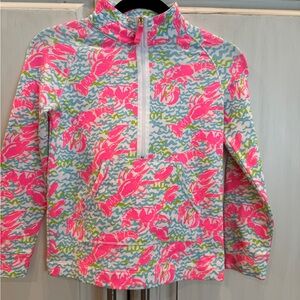 Lilly Pulitzer girls size 8 to 10 L Lobstah Captain Popover. NWOT Lobster FUN